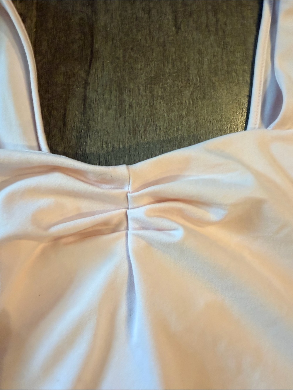 Square-Neck Ruched Blush Tank Top - Picture 2 of 6
